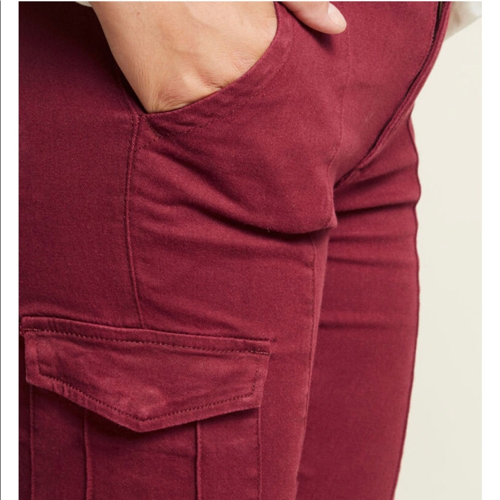 ModCloth The Portland Pant In Burgundy W/ Pockets - Picture 3 of 8